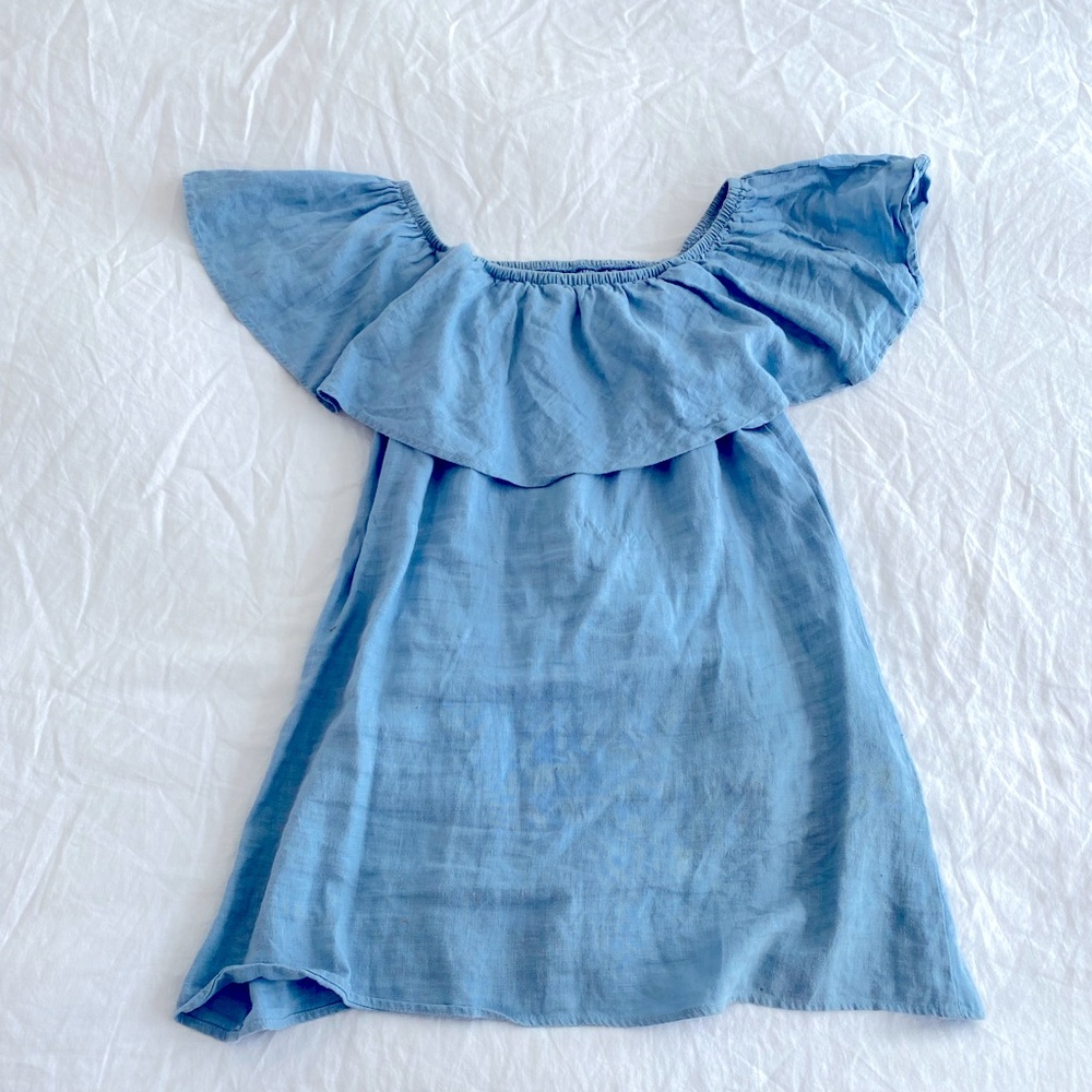 Reformation off the shoulder linen dress